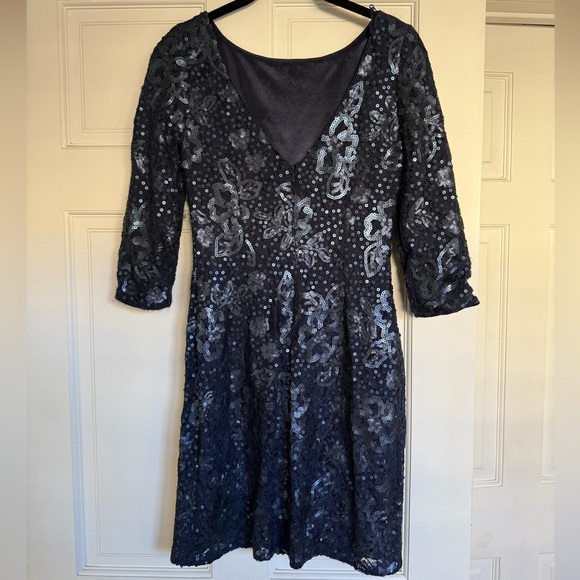 Navy Blue Sequin Dress - Picture 4 of 5